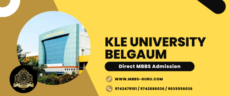 Read more about the article KLE University Belgaum Direct MBBS Admission